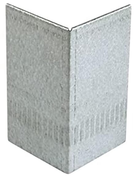 Externe hoekconnector voor gazonrand en bloembedrand - Hoogte 15 cm - Aluminium-zink