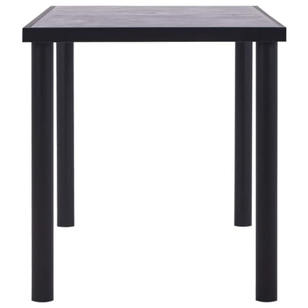 vidaXL - Eettafel - 140x70x75 - cm - MDF - zwart - en - betongrijs