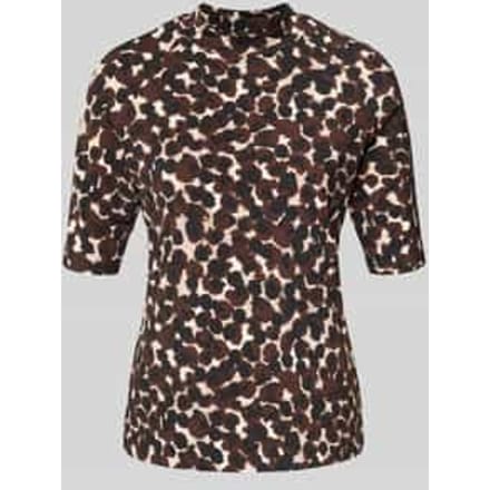 T-shirt met opstaande kraag en 1/2-mouwen