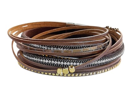 Montebello Armband Amani - PU Leer - 38cm