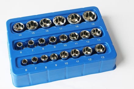 Doppenset "Super Lock" 1/4" en 3/8" 22-delig