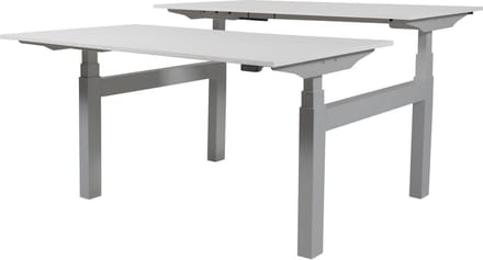 Zit Sta Bureau (2pp) - Elek 180x80/80 krijtwit - alu frame