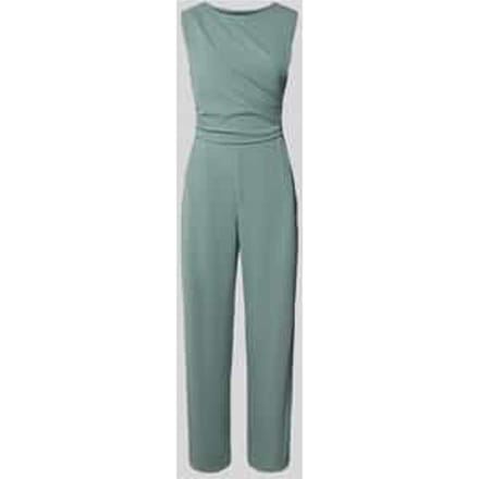 Jumpsuit met ronde hals en plooien