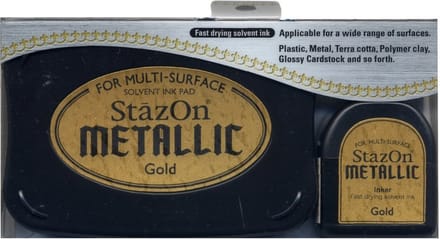Stazon sneldrogend stempelkussen Metallic Gold incl navulling