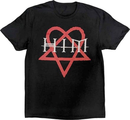 Him - Heartagram Heren T-shirt - L - Zwart
