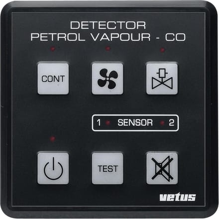 VETUS Benzinedamp en Koolmonoxide Detector 12/24 Volt inclusief Sensor