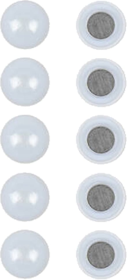 Benson Magneten rond - zelfklevend - wit - 10 x stuks - D30 mm - koelkast magneetjes