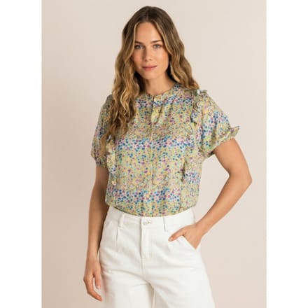 IVY BEAU Pleun Tops - Sand/Multi-Colour - maat 36