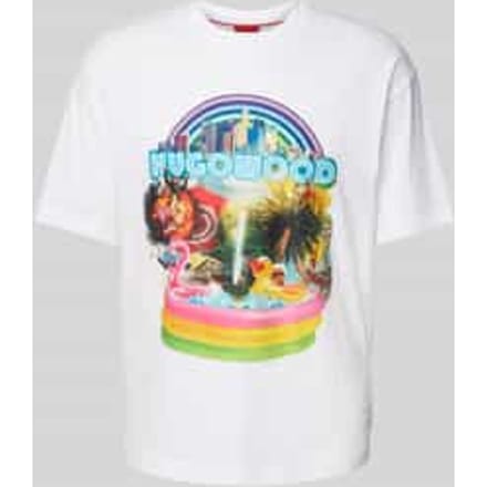 T-shirt met labelprint, model 'Duwood'