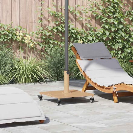 vidaXL - Parasolvoet - 26.75 - kg - Licht - Hout - Vierkant - Verstelbaar
