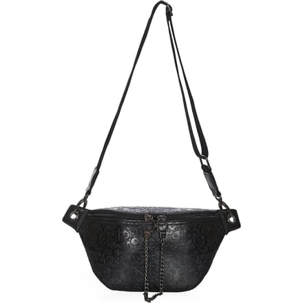 Banned - Gothic Heuptas - Damien Embossed - voor Vrouwen - zwart