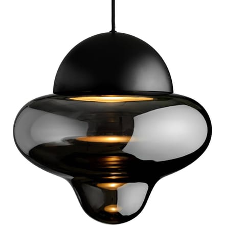 DESIGN BY US LED hanglamp Nutty XL, rookgrijs / zwart, Ø 30 cm