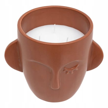 Geurkaars Maya - Decoratieve Gezichtskaars, 17.5cm, 3 lonten