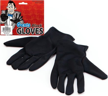 Zwarte korte handschoenen voor volwassenen
