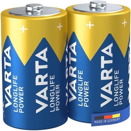 VARTA batterijen Longlife Power, spanning 1,5 V, bijzonder lange levensduur, Mono D, 2 stuks