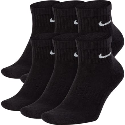 Nike Everyday Cushioned Ankle 6er Pack Sokken Zwart K010