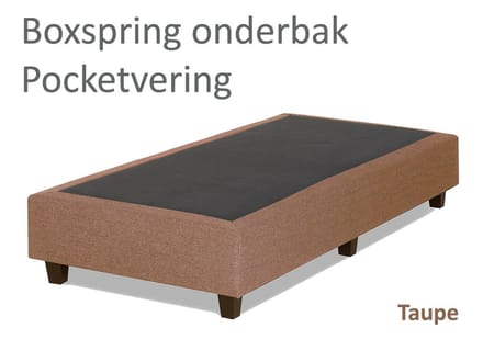Boxspringonderbak Pocketvering, 80 x 210, Taupe | Losse boxspring | Boxspring bedbodem | Boxspring onderstel | Pocketboxspring | Boxspring zonder matras
