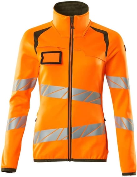 Mascot Accelerate Safe Fleecetrui met rits 19153-315 - hi-vis oranje/mosgroen - M