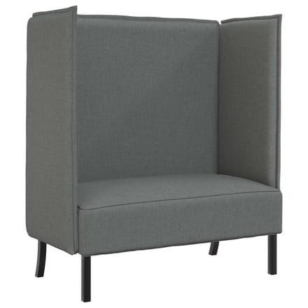 vidaXL - Hoog - rugbank - 101cm - Donkergrijs - Stof
