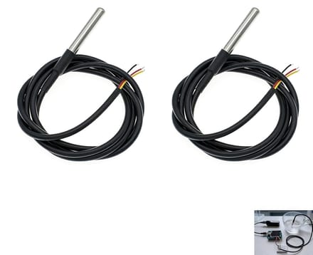 Digitale Temperatuursensor - Waterdichte Sonde - Nauwkeurige Metingen - 1-Draad Protocol - 1 Meter Kabel - Roestvrij Staal