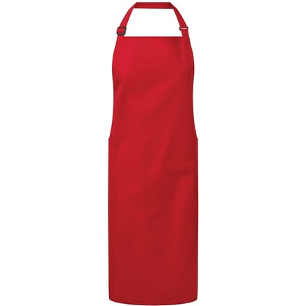 Premier Biologisch Fairtrade Gecertificeerd Gerecycled Volledig Schort (Rood)