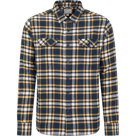 Mountain Warehouse Heren Overhemd met lange mouwen in molton (Indigo)