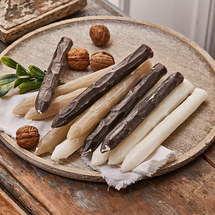 LOBERON Kaars set van 12 Savineau crème/bruin