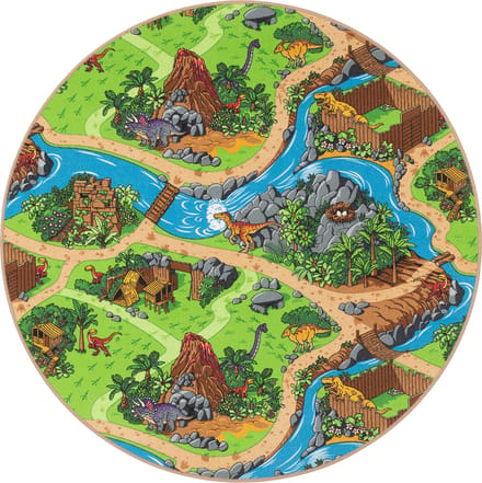 Snapstyle Kinderspel Straten Vloerkleed Dino Wereld Rond