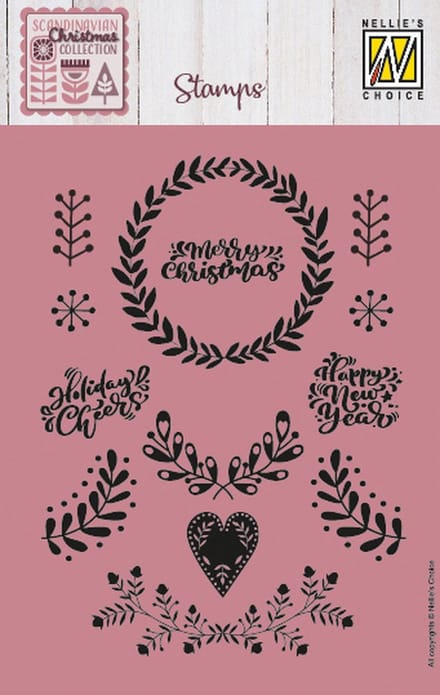 Nellie's Choice • Clear Stamps Kerstkrans 13st.