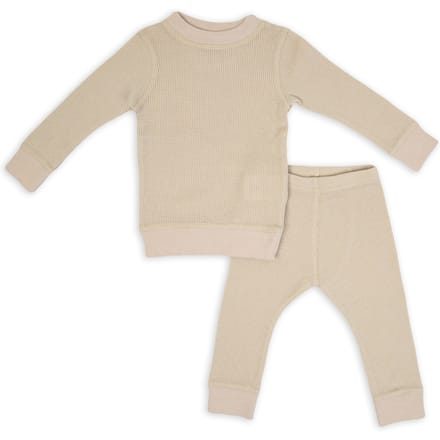 Lodger - Kinderpyjama maat 104 - creme - 3-4 jaar - elastisch katoen