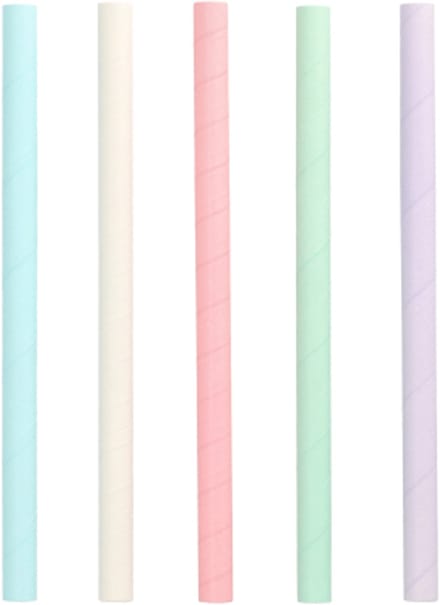 200 Bubble Tea Drinkrietjes Papier Ø 12 mm · 20 cm assorti kleuren