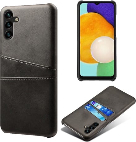 Backcover met Opbergvakjes + PMMA Screenprotector voor Galaxy A54 5G _ Zwart