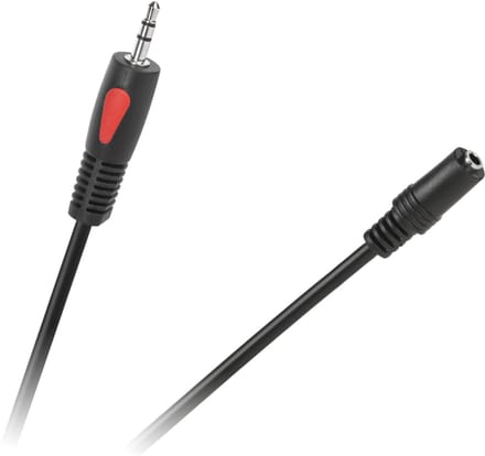 Cabletech Eco-Line - Jack Kabel - 3,5mm - Wtyk-Gniazdo - 1m