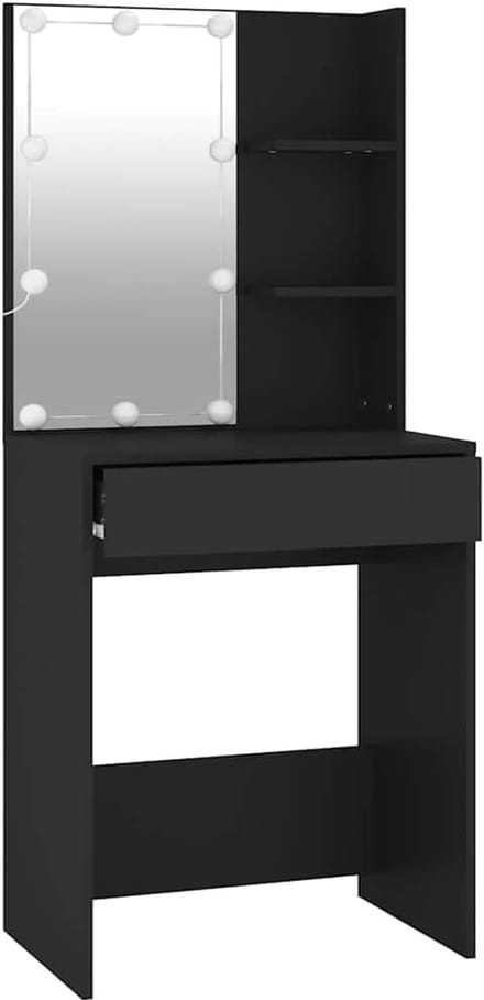 Kaptafel met LED Verlichting en Lade - Make-up Tafel voor Slaapkamer