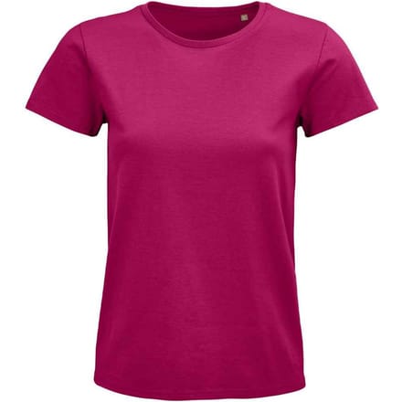 SOLS Dames/Dames Pioneer Organic T-shirt (Fuchsia)