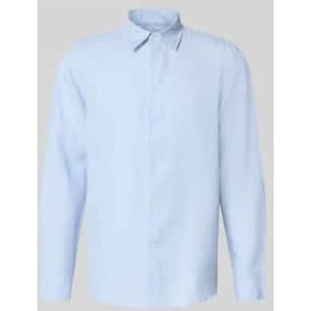 Overhemd Lange Mouw Selected Noos Regclay Shirt - Dusty Blue