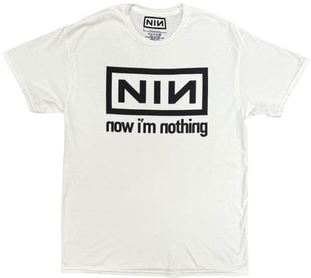Nine Inch Nails - Now I'm Nothing Heren Tshirt - S - Wit