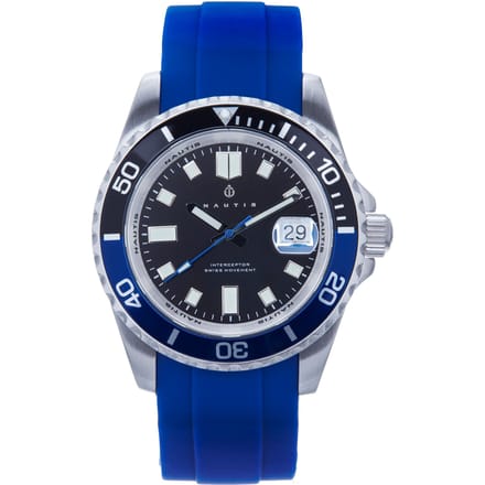 Nautis Interceptor Boxset met verwisselbare bandjes en datumweergave - marineblauw