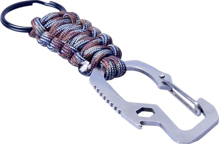 Munkees Sleutelhanger Paracord Karabijn Bruin 11 Cm