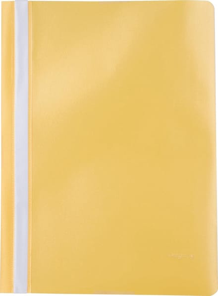 Pergamy snelhechtmap, ft A4, PP, pak van 5 stuks, geel 80 stuks
