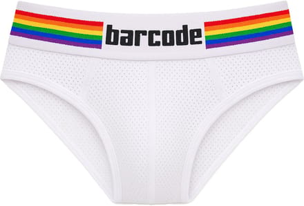 Barcode Berlin Pride Brief White - MAAT S - Heren Ondergoed - Slip voor Man - Mannen Brief