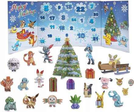 Pokemon Holiday Adventskalender 24-pack Bekende knuffels Speelsets
