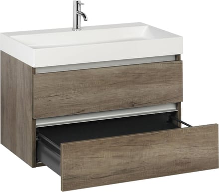 Ben Limara Badkamermeubel Set - 100x45 cm - Voorgemonteerd - Eiken - Wastafelmeubel - Badmeubel