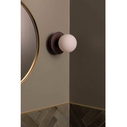 Globen Lighting wandlamp ART DECO, brons/wit Ø 16 cm IP44