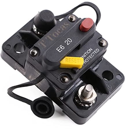 Mini stroomonderbreker 20A 12V-32V met handmatige reset voor auto en boot