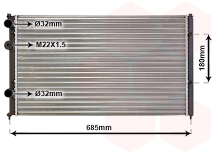 Van Wezel - RADIATOR VOOR SEAT CORDOBA 1993-1996 1H0121253A