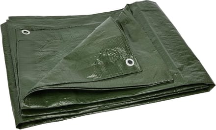 Waterdicht Dekzeil - Afdekzeil met Ogen - Buiten Bescherming - UV-bestendig Scheurvast - 4x5 Meter - Groen 80g/m²