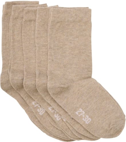 Minymo kindersokjes (enkelsokken) effen (5-pack) 5077