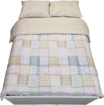 Sofiben-Collection-het dekbedovertrek met een doorlopende rits over 3 zijden-dessin Patchwork- afm.200 x 220 cm