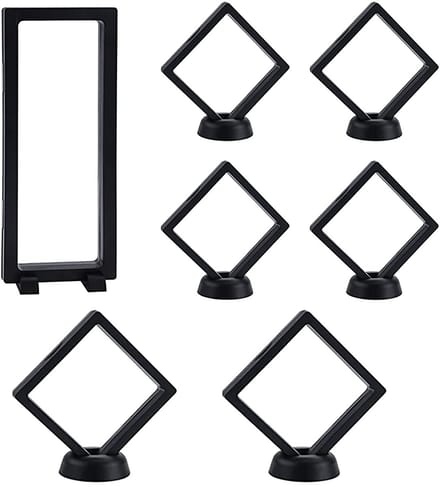 Allecto - Drijvende Displaystandaard - 3D Displayhouder - Ideaal voor Verzamelobjecten - Zwart - Sieradenhouder - Multifunctioneel voor Medailles e...